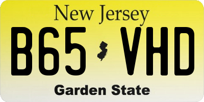NJ license plate B65VHD