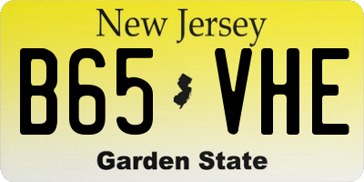 NJ license plate B65VHE