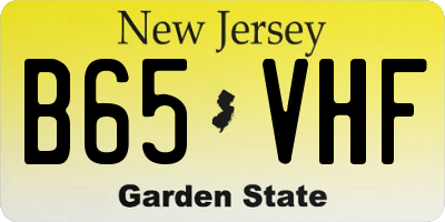 NJ license plate B65VHF