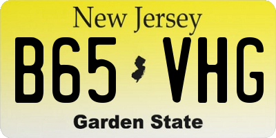 NJ license plate B65VHG