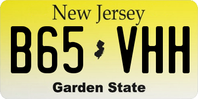 NJ license plate B65VHH