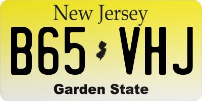 NJ license plate B65VHJ