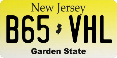 NJ license plate B65VHL