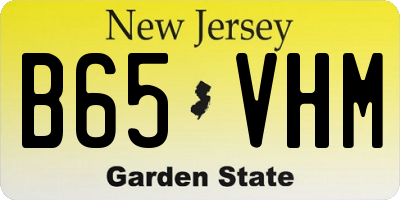 NJ license plate B65VHM