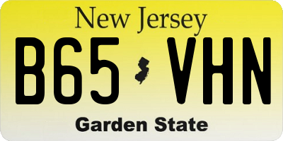 NJ license plate B65VHN