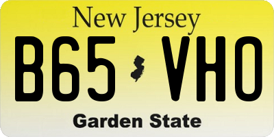 NJ license plate B65VHO