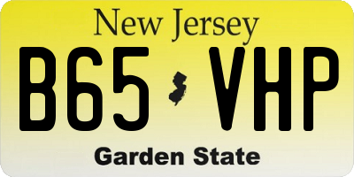NJ license plate B65VHP