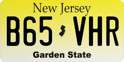 NJ license plate B65VHR