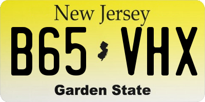 NJ license plate B65VHX