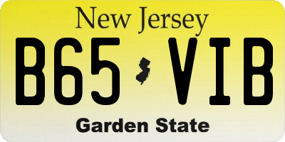 NJ license plate B65VIB