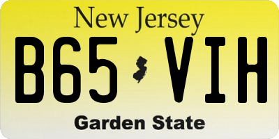 NJ license plate B65VIH