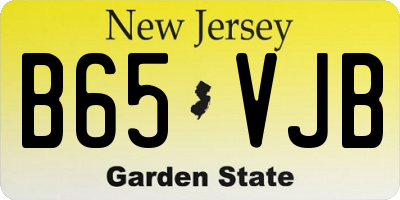 NJ license plate B65VJB