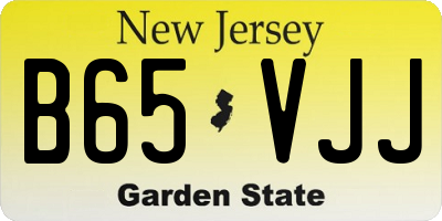 NJ license plate B65VJJ