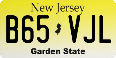 NJ license plate B65VJL