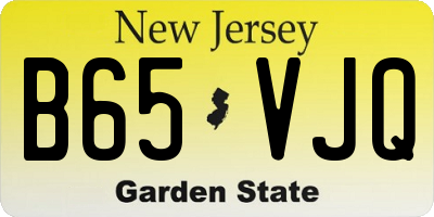 NJ license plate B65VJQ