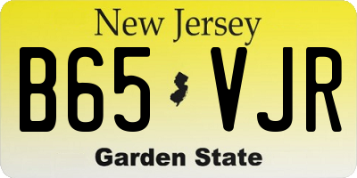 NJ license plate B65VJR