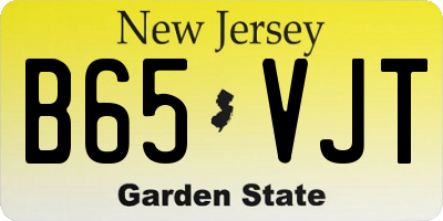 NJ license plate B65VJT