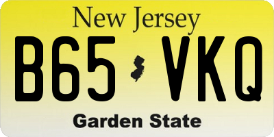 NJ license plate B65VKQ