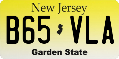NJ license plate B65VLA