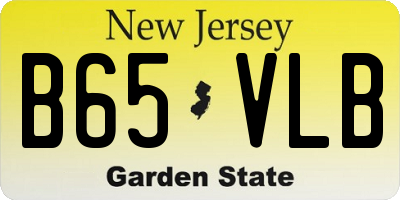 NJ license plate B65VLB