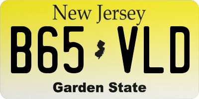 NJ license plate B65VLD