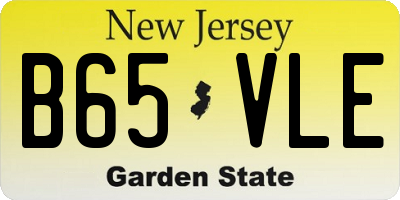 NJ license plate B65VLE