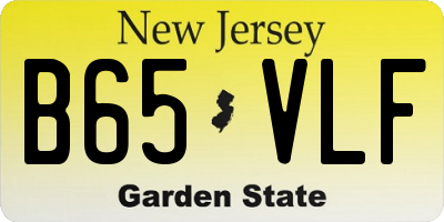 NJ license plate B65VLF