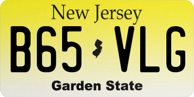 NJ license plate B65VLG