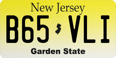 NJ license plate B65VLI