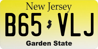 NJ license plate B65VLJ