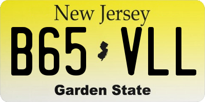 NJ license plate B65VLL