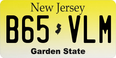 NJ license plate B65VLM