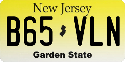 NJ license plate B65VLN