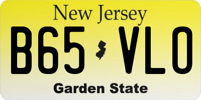 NJ license plate B65VLO