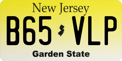 NJ license plate B65VLP