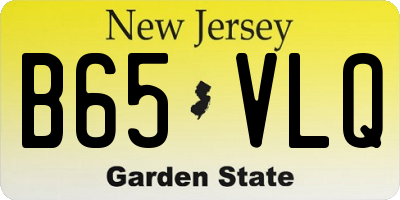 NJ license plate B65VLQ
