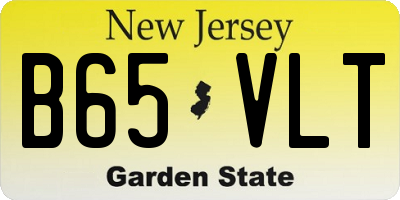 NJ license plate B65VLT
