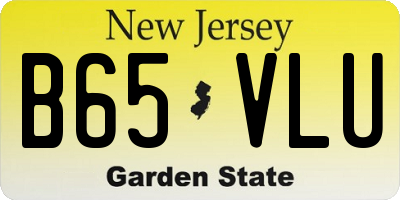 NJ license plate B65VLU