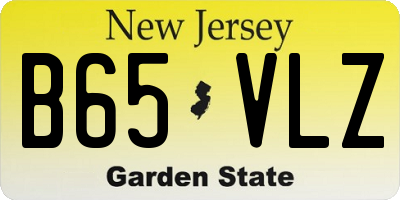 NJ license plate B65VLZ