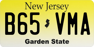 NJ license plate B65VMA