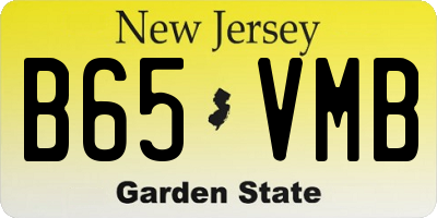 NJ license plate B65VMB