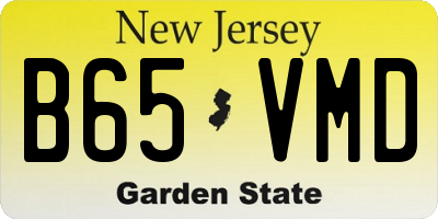 NJ license plate B65VMD