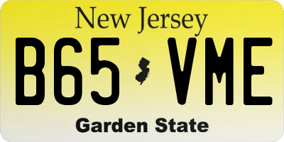 NJ license plate B65VME