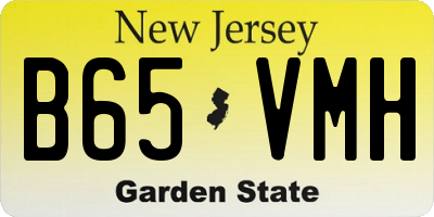 NJ license plate B65VMH