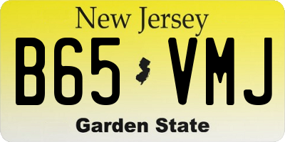 NJ license plate B65VMJ