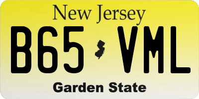 NJ license plate B65VML