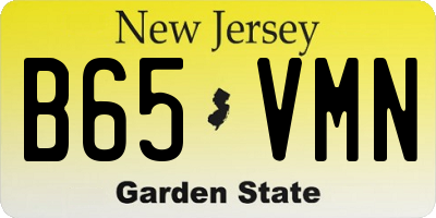 NJ license plate B65VMN