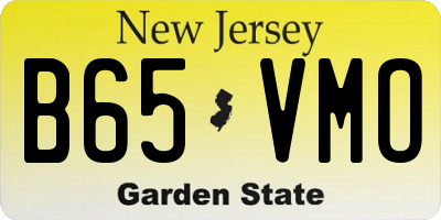 NJ license plate B65VMO