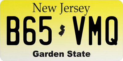 NJ license plate B65VMQ