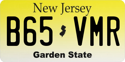 NJ license plate B65VMR